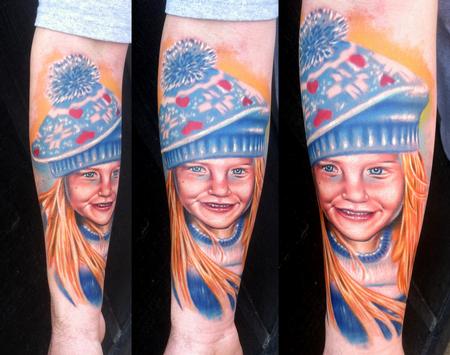 Tattoos - color children portrait tattoo - 63471